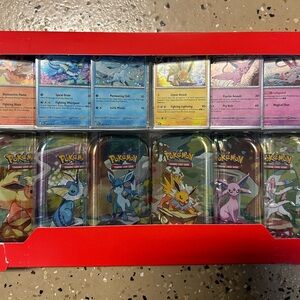 Pokemon Trading Card Game Tin Box - Red and White